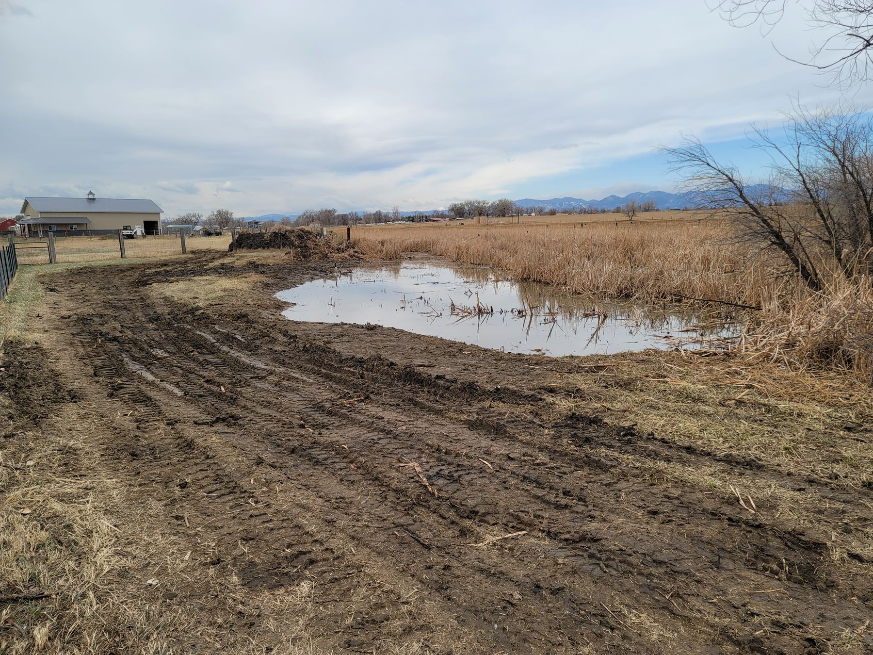Storm drainage correction — before
